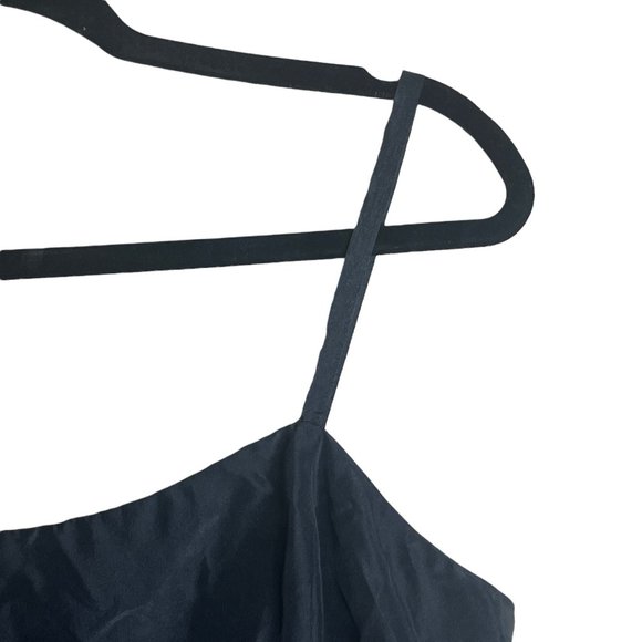 New CAbi Dazzle Silk Tunic Top Lace Look Tank NWT Size 10 Black - Picture 7 of 11